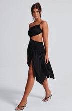 Emeline Midi Dress - Black - Napalia