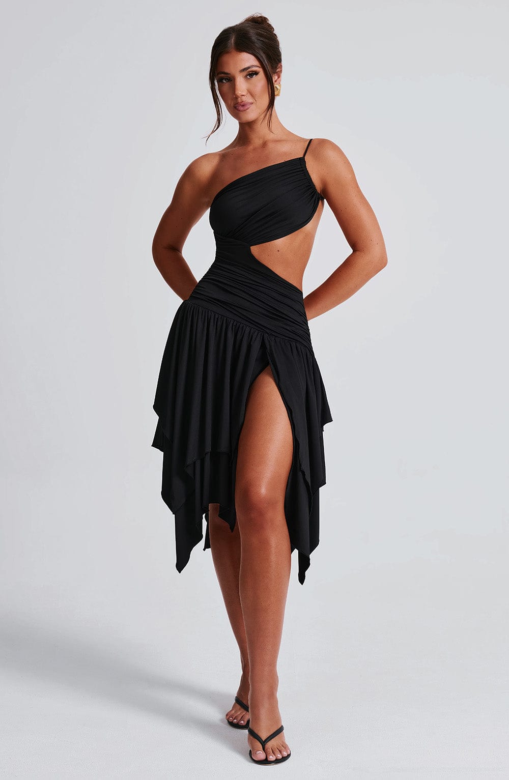 Emeline Midi Dress - Black - Napalia