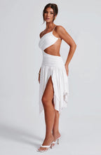Emeline Midi Dress - White - Napalia