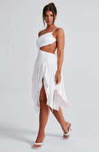 Emeline Midi Dress - White - Napalia