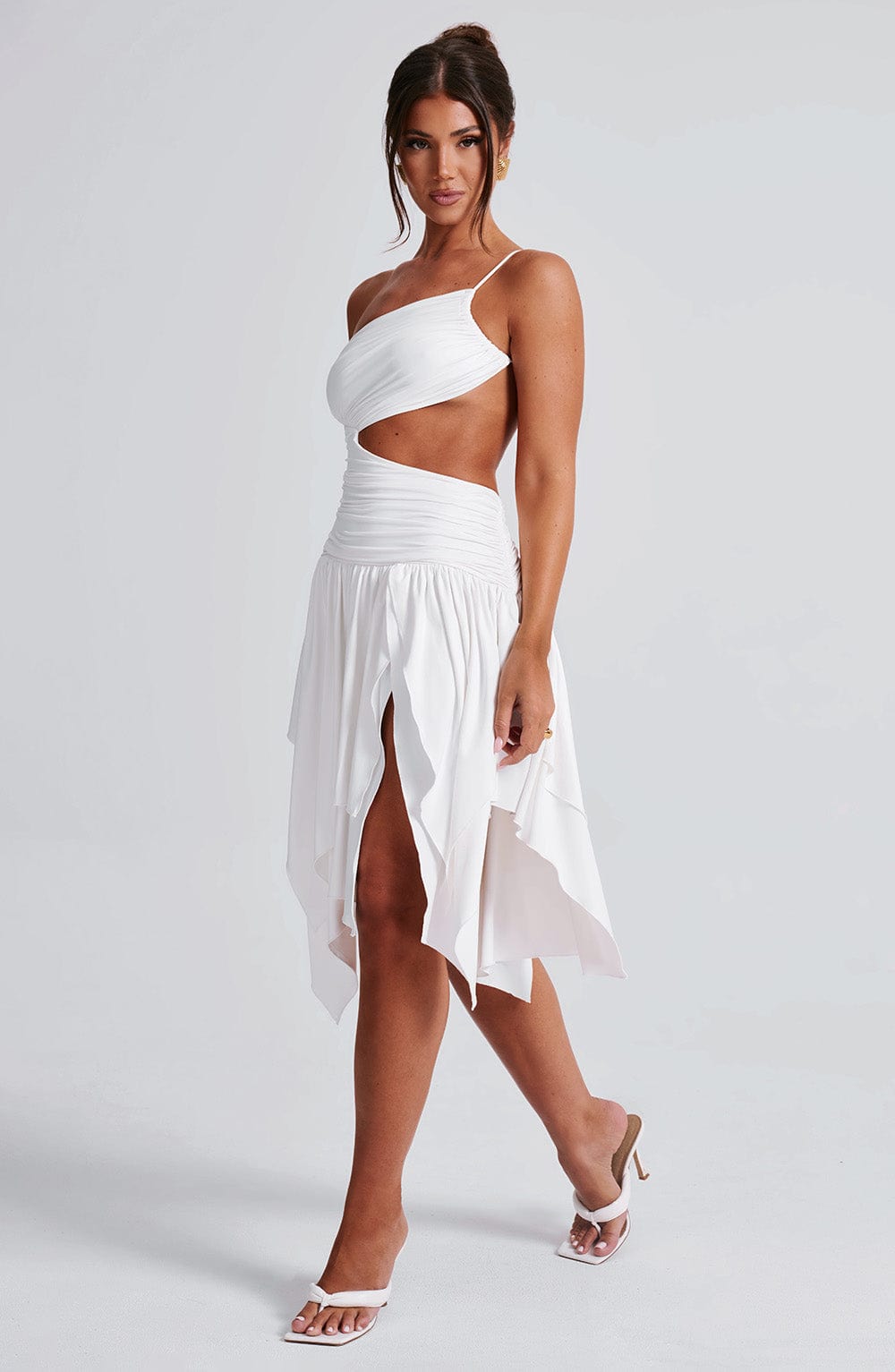 Emeline Midi Dress - White - Napalia