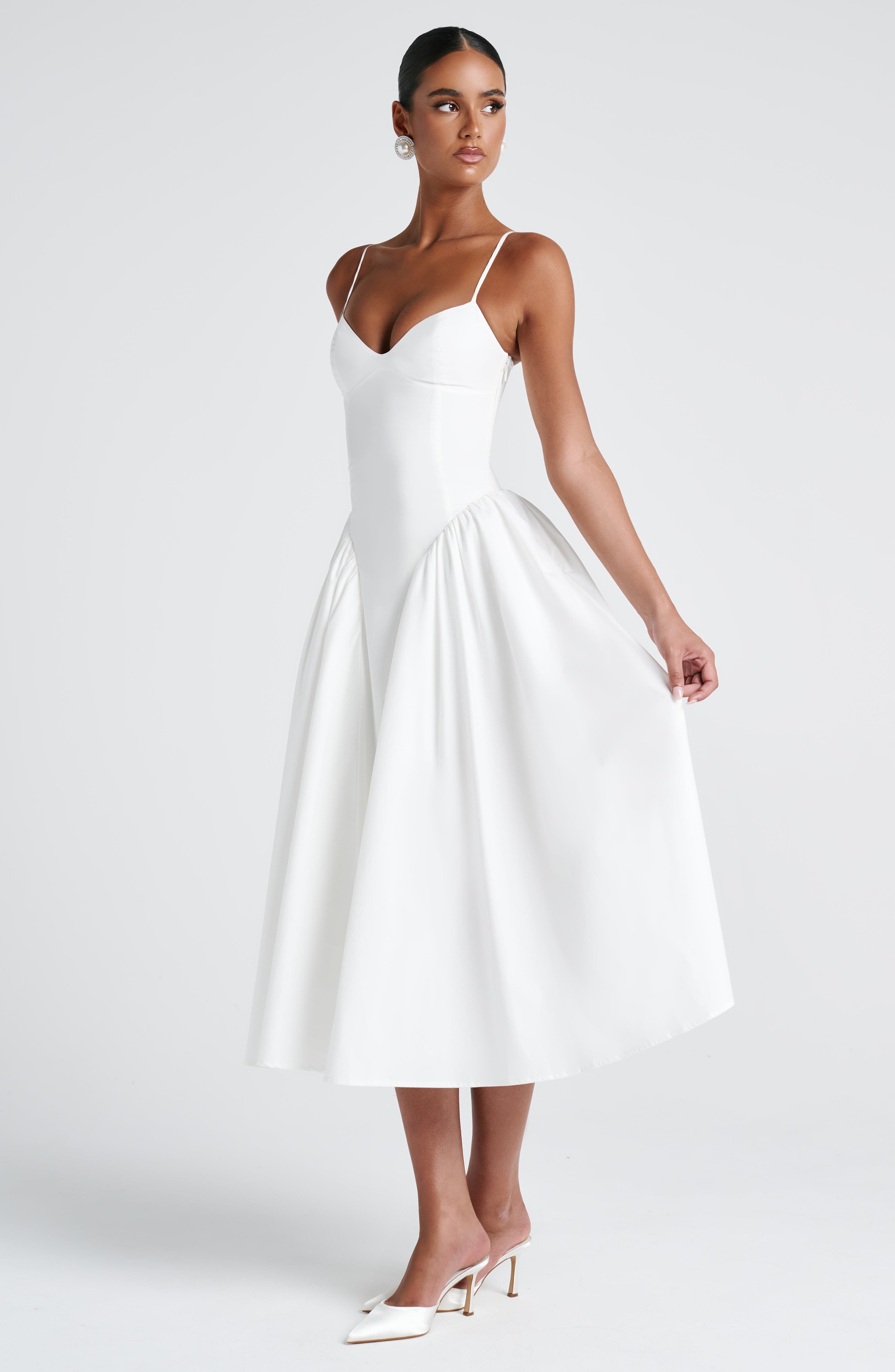 Emerson Midi Dress - Ivory - Napalia
