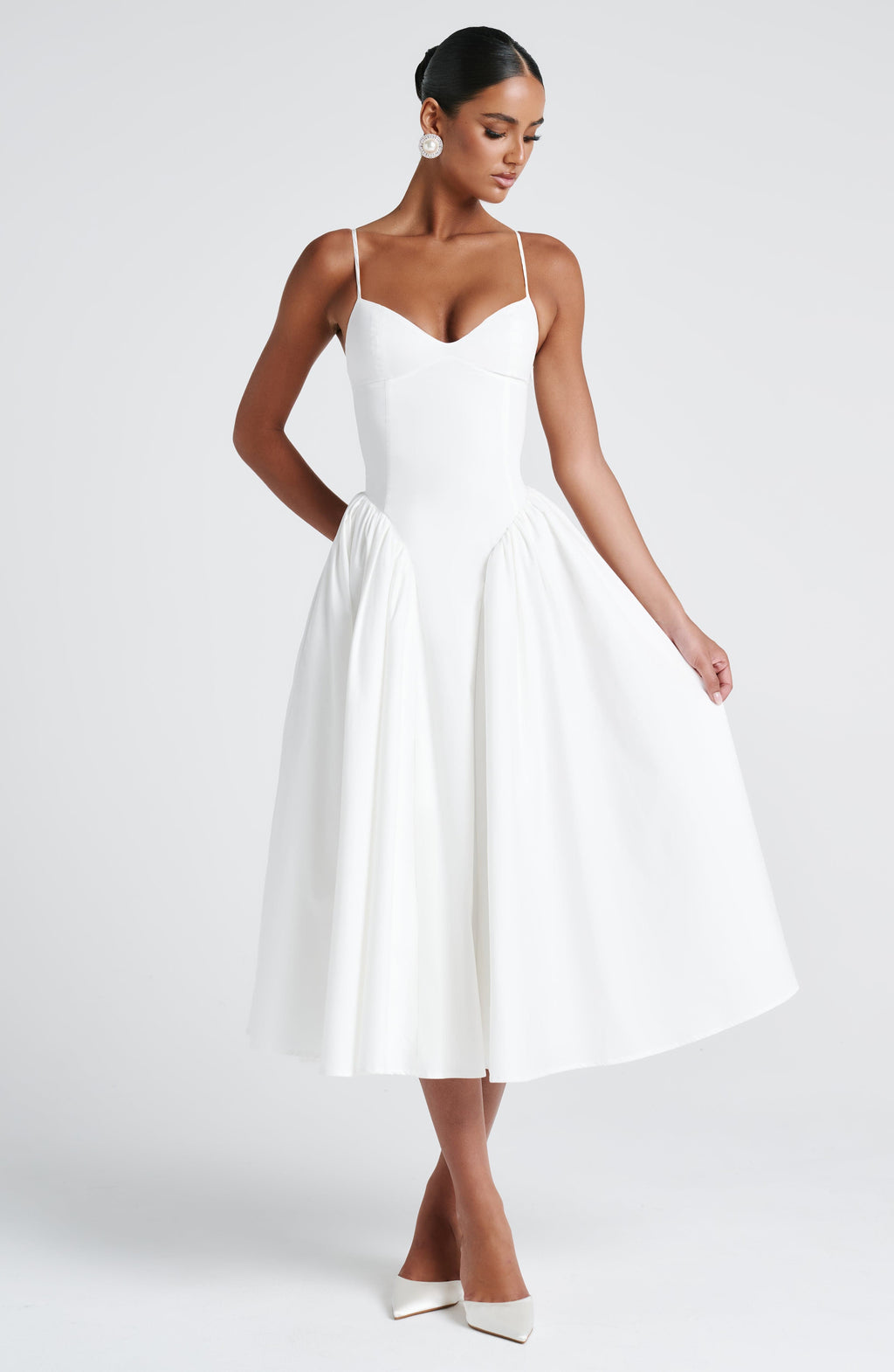 Emerson Midi Dress - Ivory - Napalia