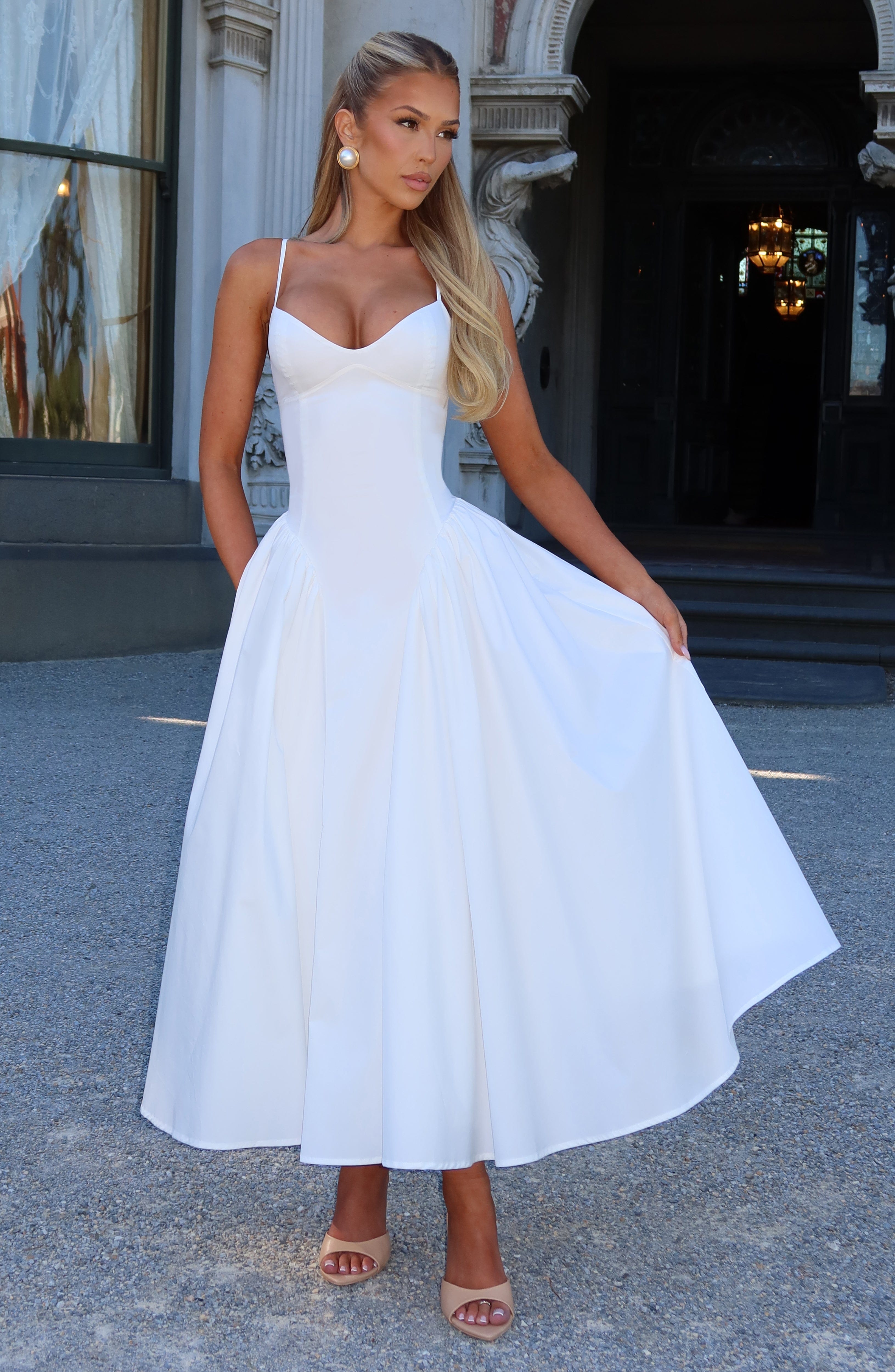 Emerson Midi Dress - Ivory - Napalia