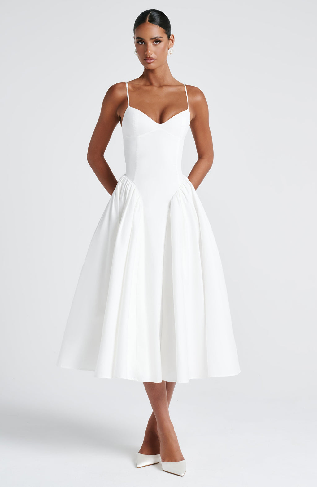 Emerson Midi Dress - Ivory - Napalia