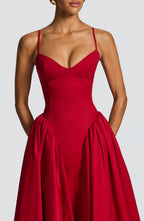 Emerson Midi Dress - Red - Napalia