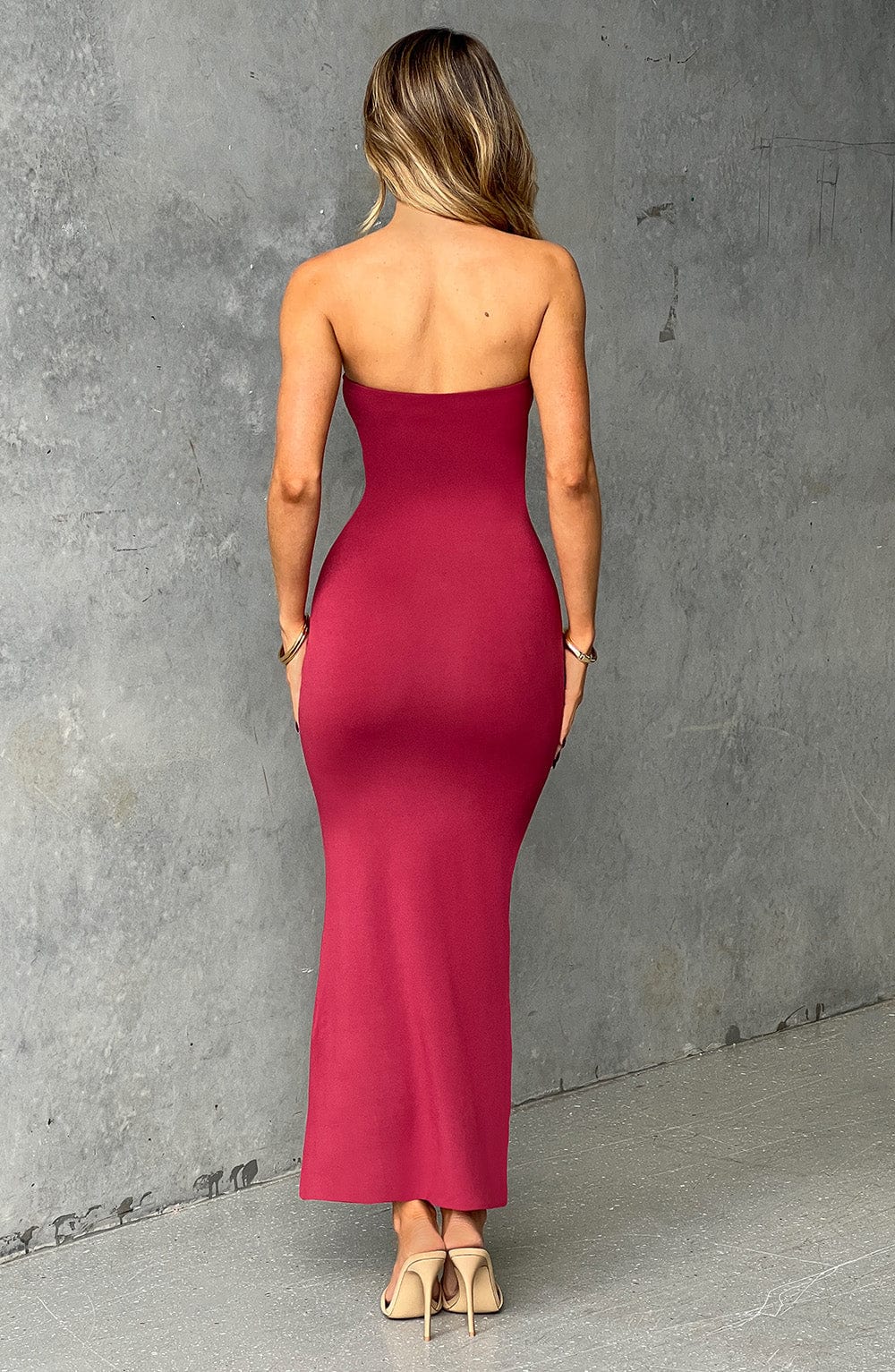 Emery Midi Dress - Cherry - Napalia