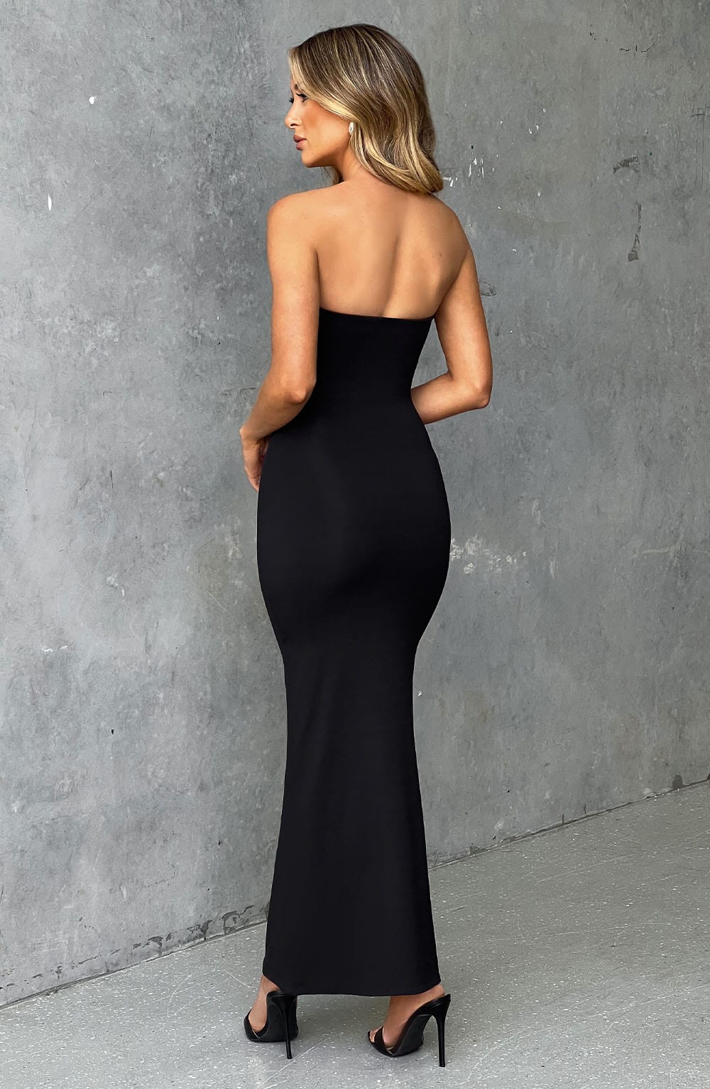 Emery Midi Dress - Jet Black - Napalia
