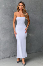 Emery Midi Dress - White - Napalia