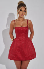 Emma Mini Dress - Red - Napalia