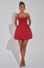 Emma Mini Dress - Red - Napalia