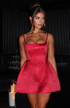 Emma Mini Dress - Red - Napalia