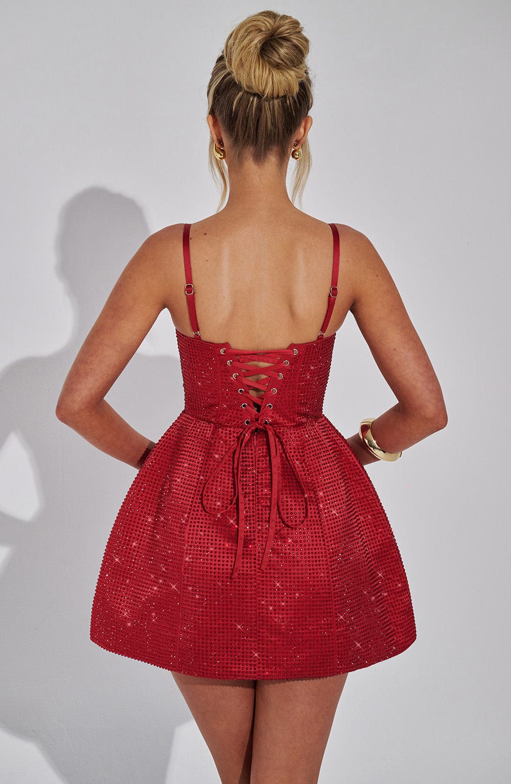 Emma Mini Dress - Red - Napalia