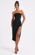 Emmaline Midi Dress - Black - Napalia