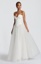 Ethel Maxi Skirt - Ivory - Napalia