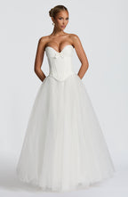Ethel Maxi Skirt - Ivory - Napalia