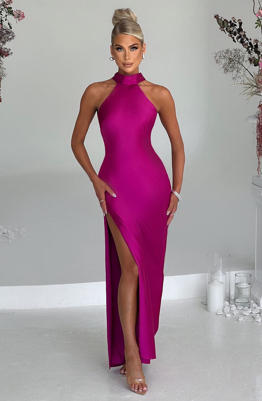 Etta Maxi Dress - Hot Pink - Napalia