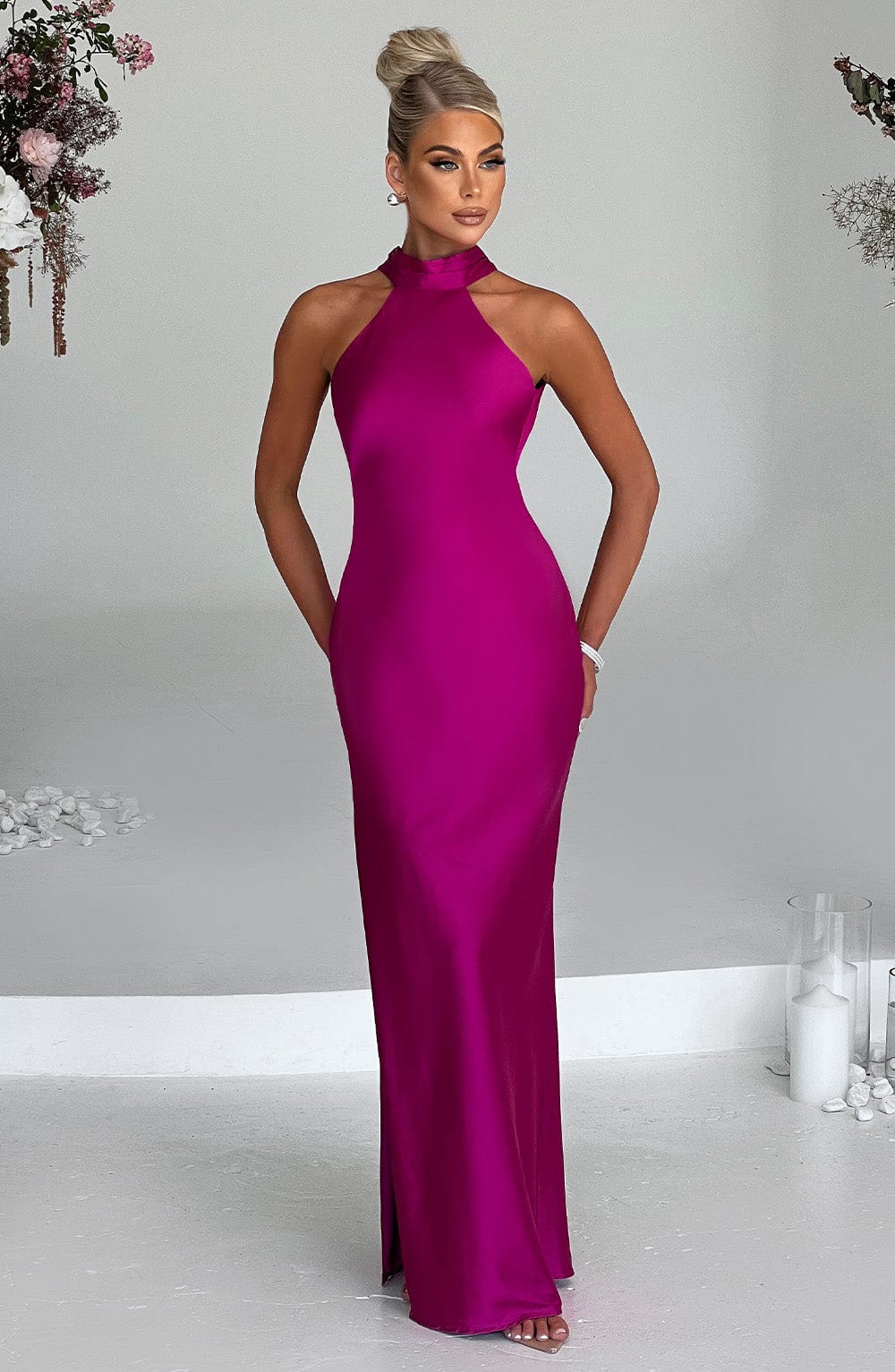 Etta Maxi Dress - Hot Pink - Napalia