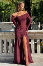 Ettalie Maxi Dress - Cherry Lacquer - Napalia