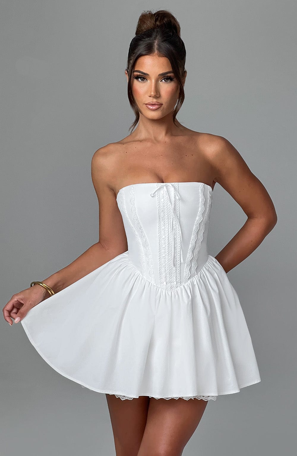 Evie Mini Dress - Ivory - Napalia