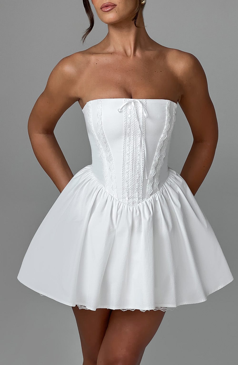Evie Mini Dress - Ivory - Napalia