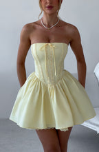Evie Mini Dress - Lemon - Napalia