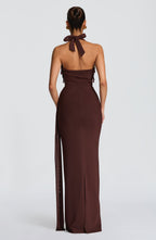 Fabia Maxi Dress - Plum Brown - Napalia