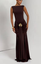 Fae Maxi Skirt - Plum Brown - Napalia