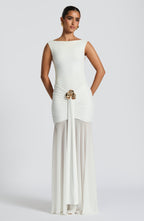 Fae Maxi Skirt - White - Napalia