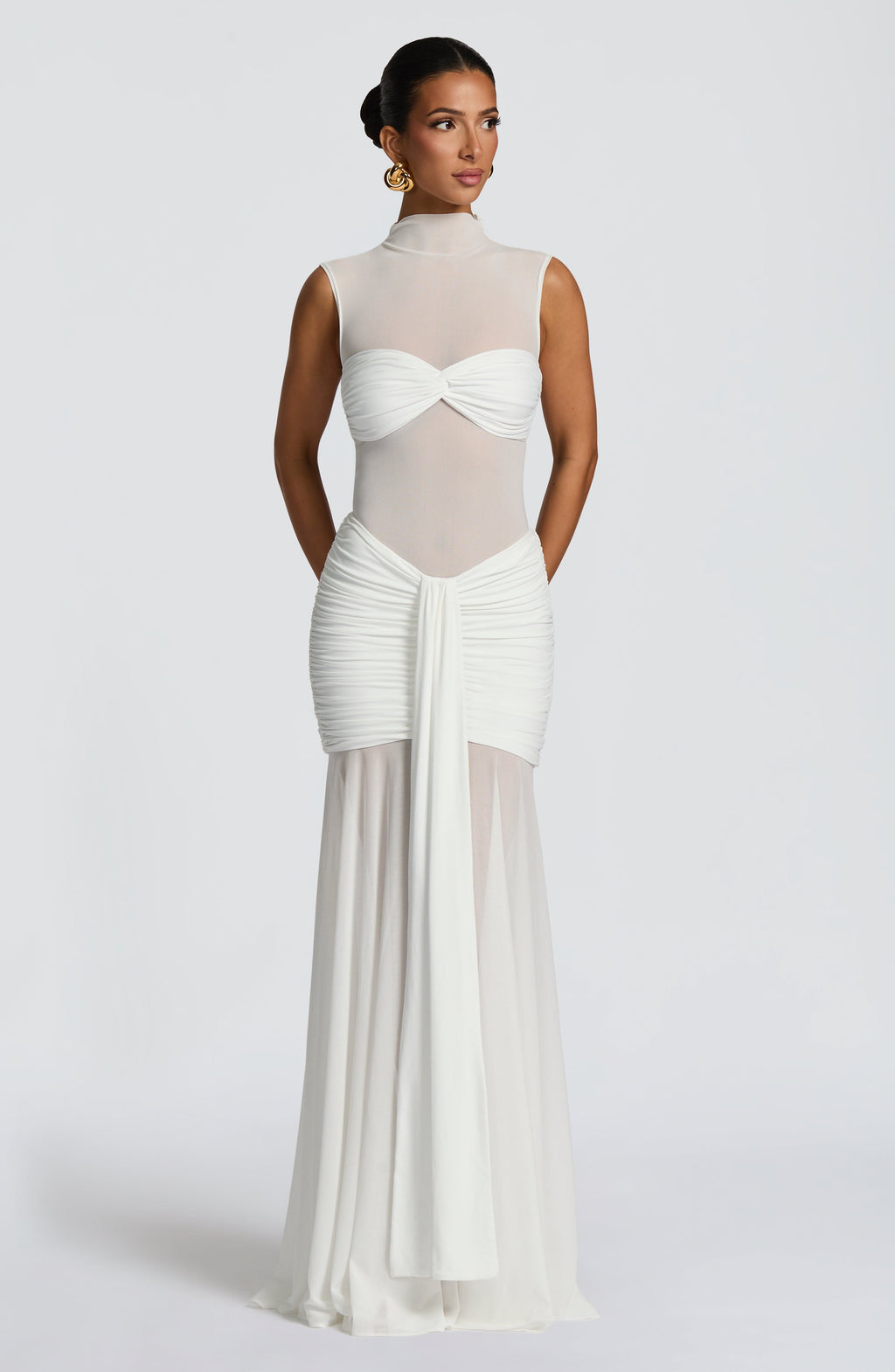 Fae Maxi Skirt - White - Napalia