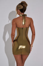 Fallon Mini Dress - Gold - Napalia