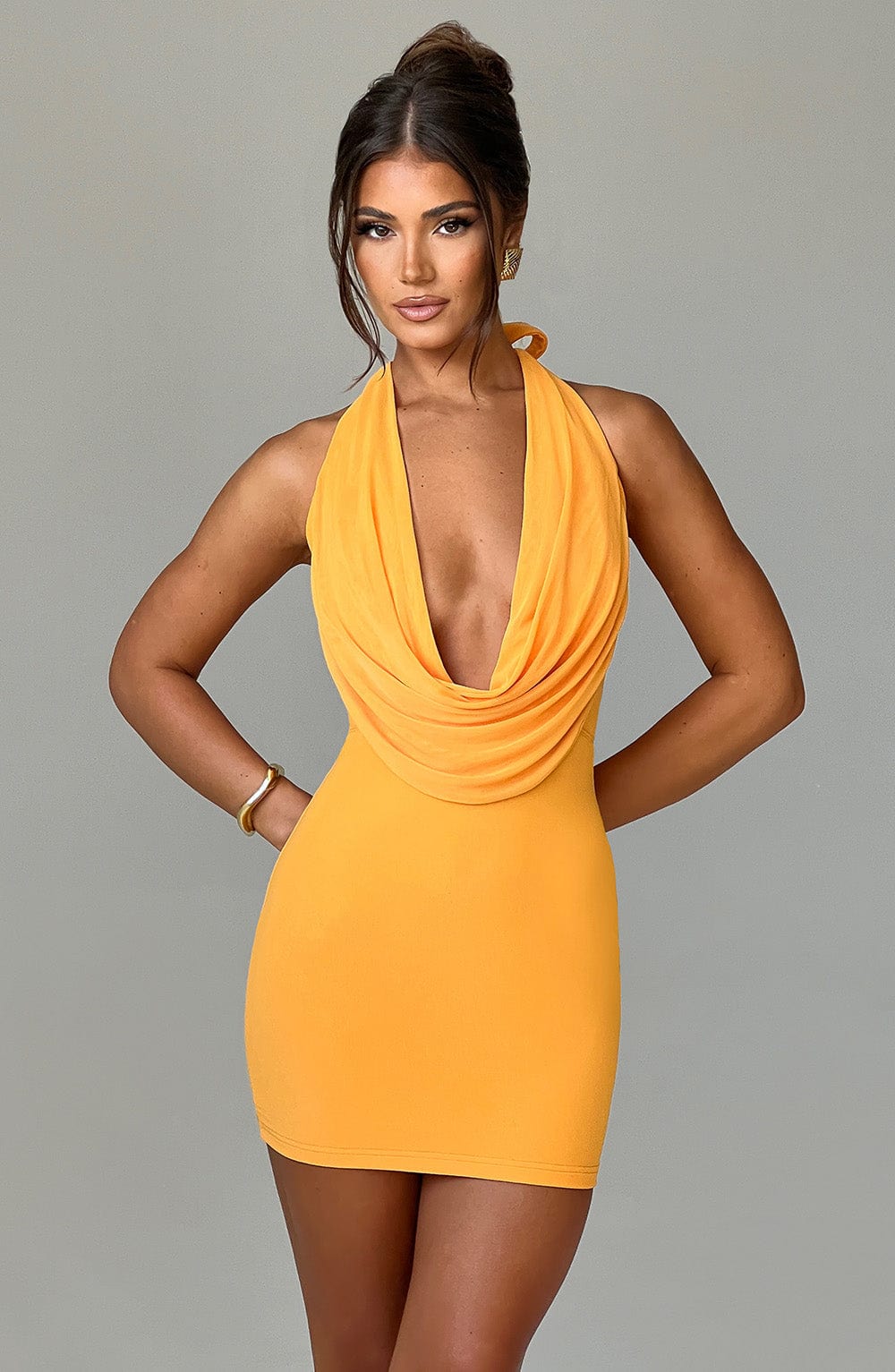 Fallon Mini Dress - Tangerine - Napalia