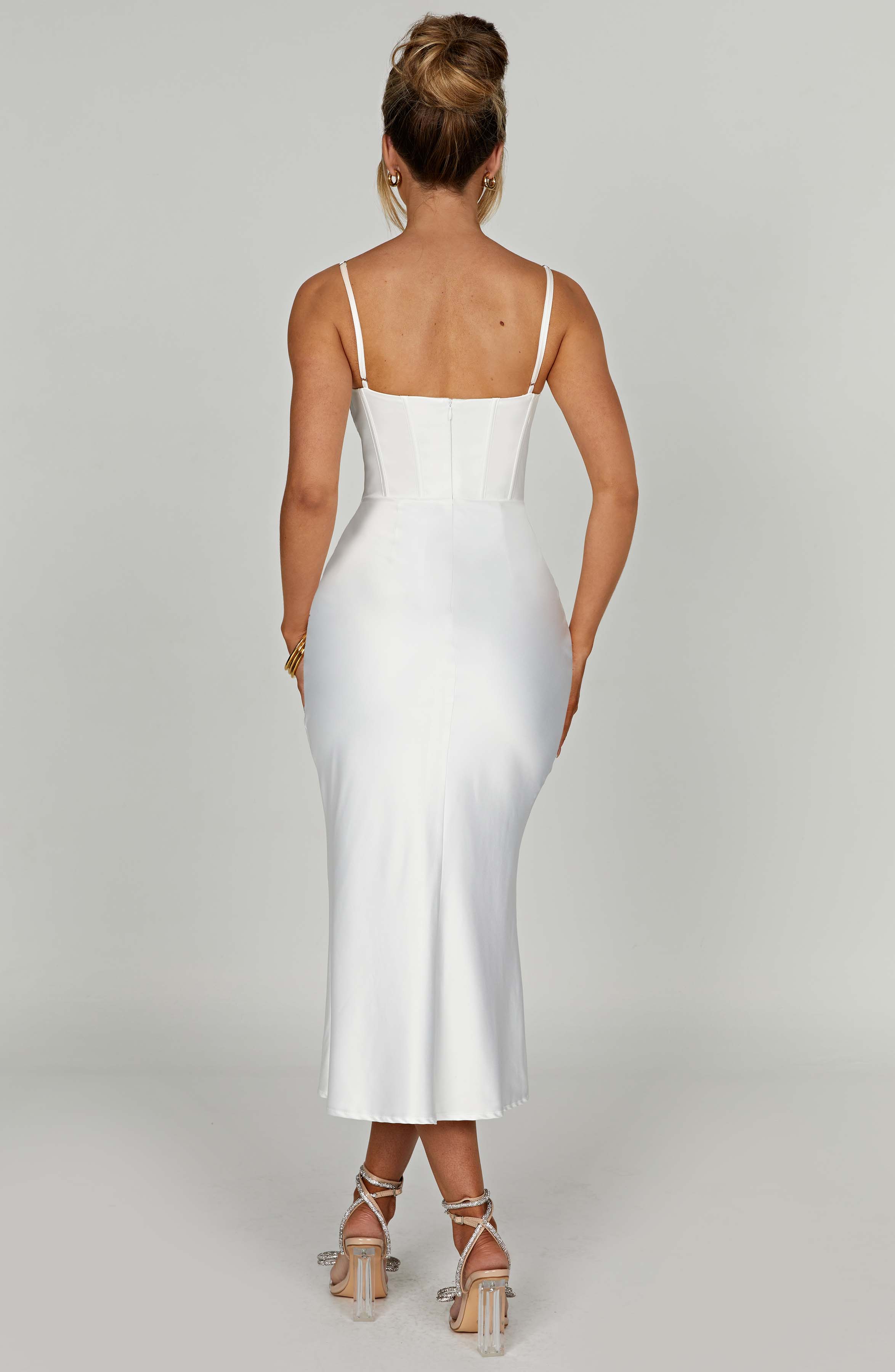 Farrah Midi Dress - Ivory - Napalia