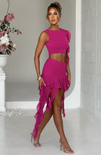 Ferna Mini Skirt - Hot Pink - Napalia
