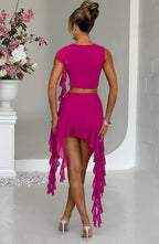 Ferna Mini Skirt - Hot Pink - Napalia
