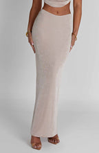 Fifi Maxi Skirt - Champagne - Napalia