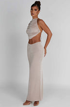 Fifi Maxi Skirt - Champagne - Napalia