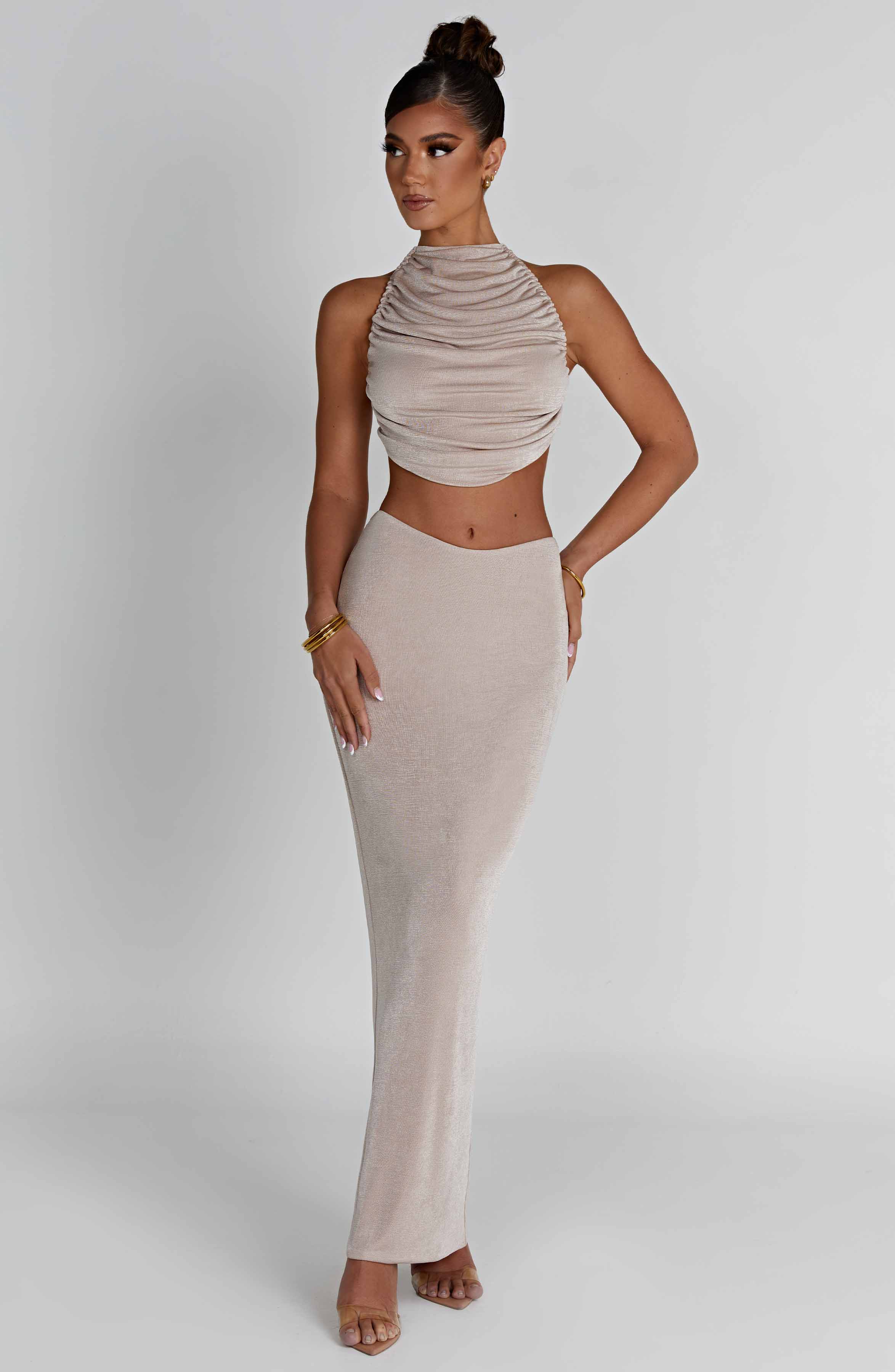 Fifi Maxi Skirt - Champagne - Napalia