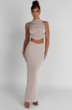 Fifi Maxi Skirt - Champagne - Napalia