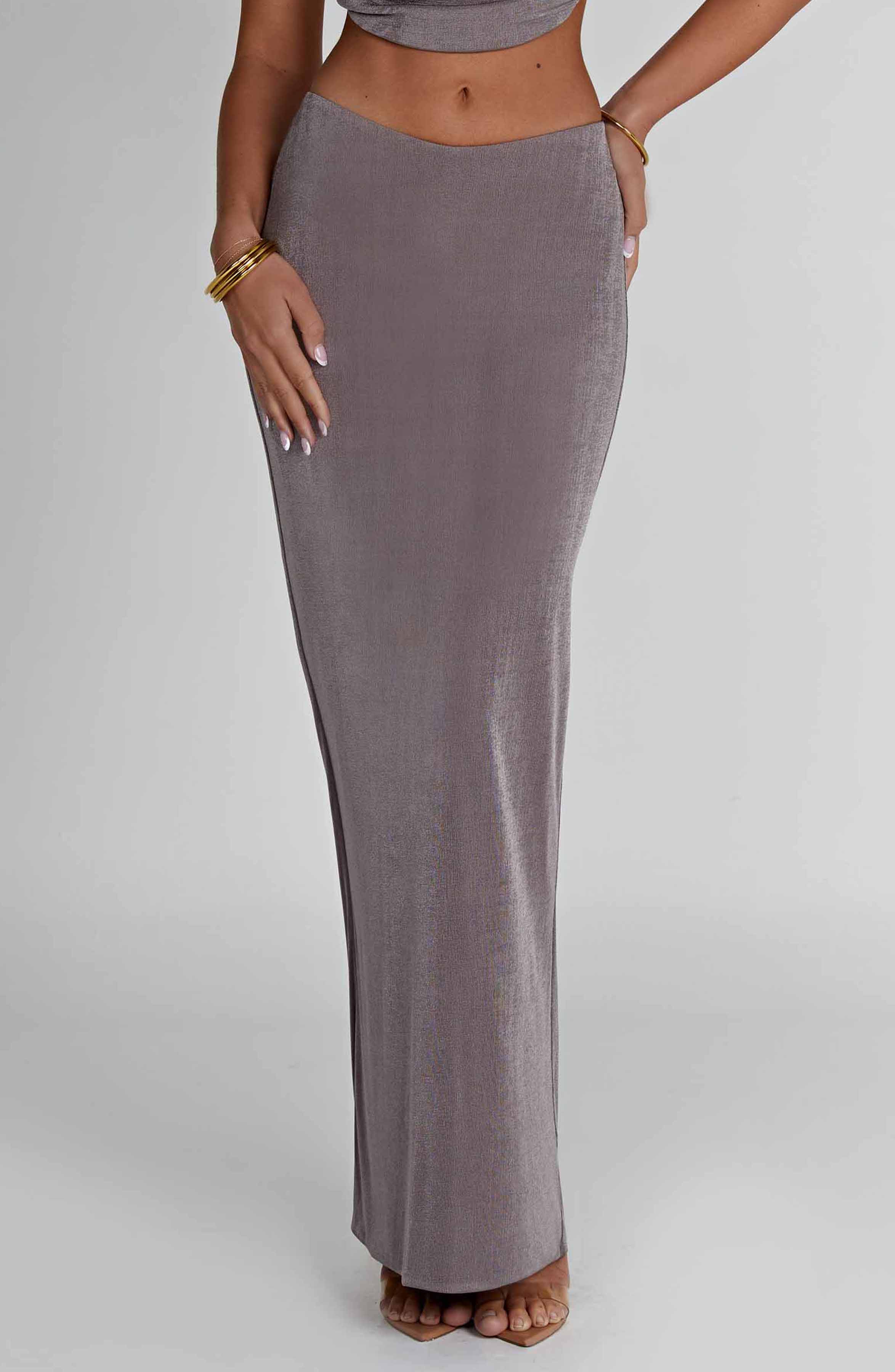 Fifi Maxi Skirt - Charcoal - Napalia