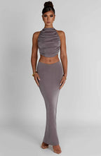 Fifi Maxi Skirt - Charcoal - Napalia