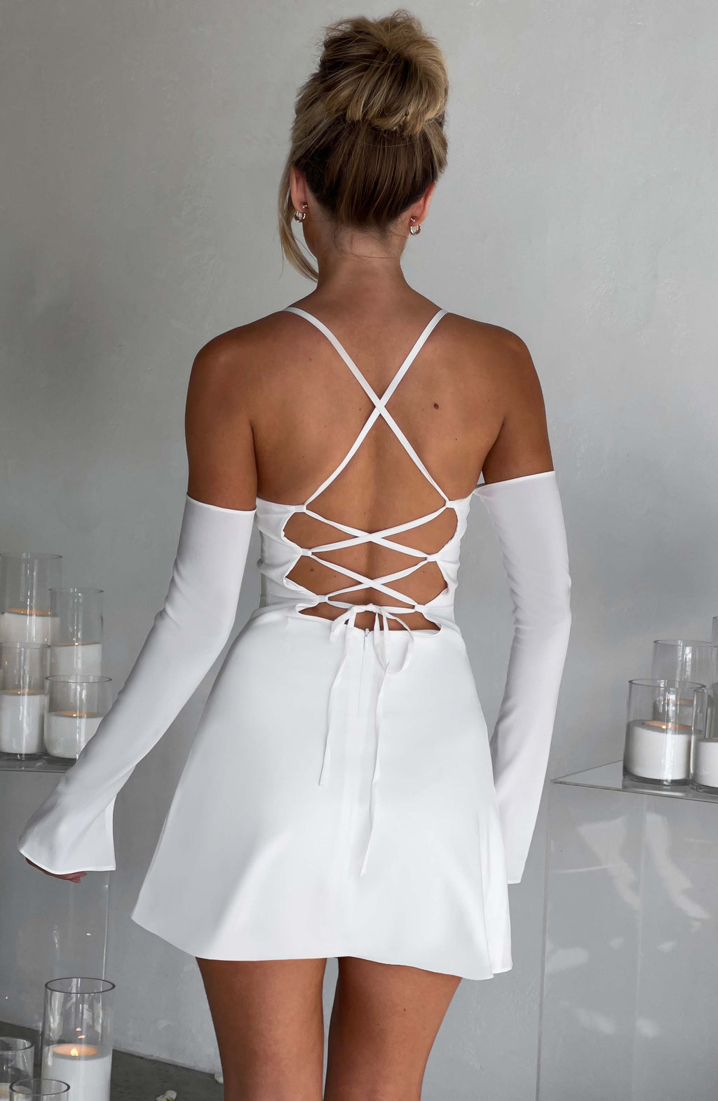 Fiona Mini Dress - Ivory - Napalia