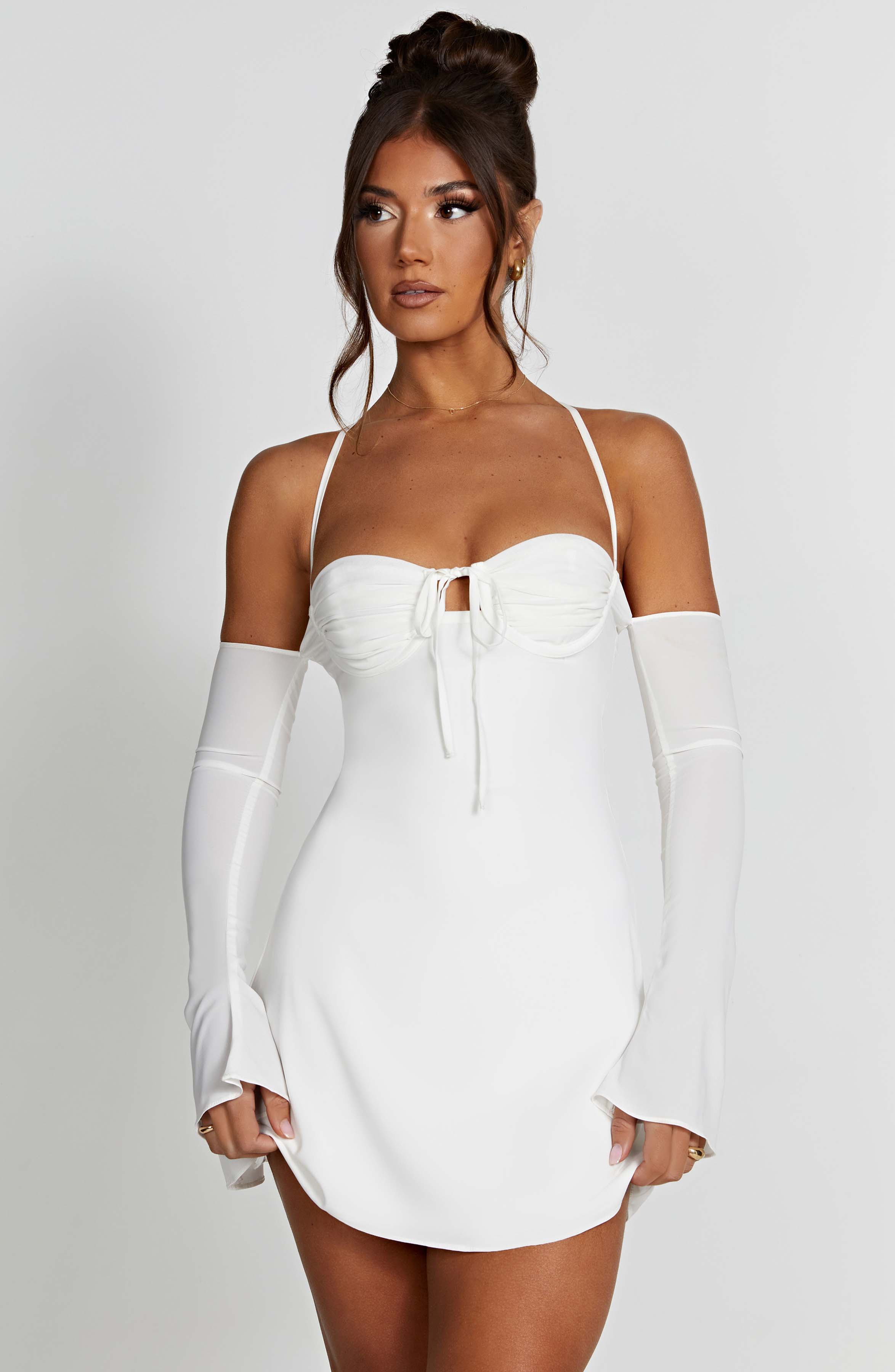 Fiona Mini Dress - Ivory - Napalia