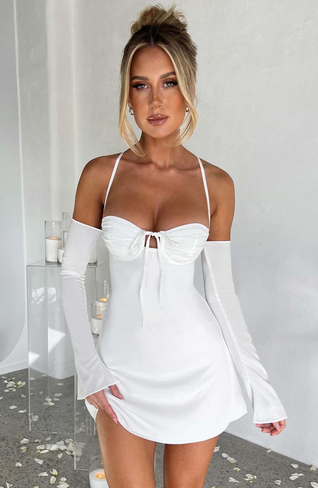 Fiona Mini Dress - Ivory - Napalia