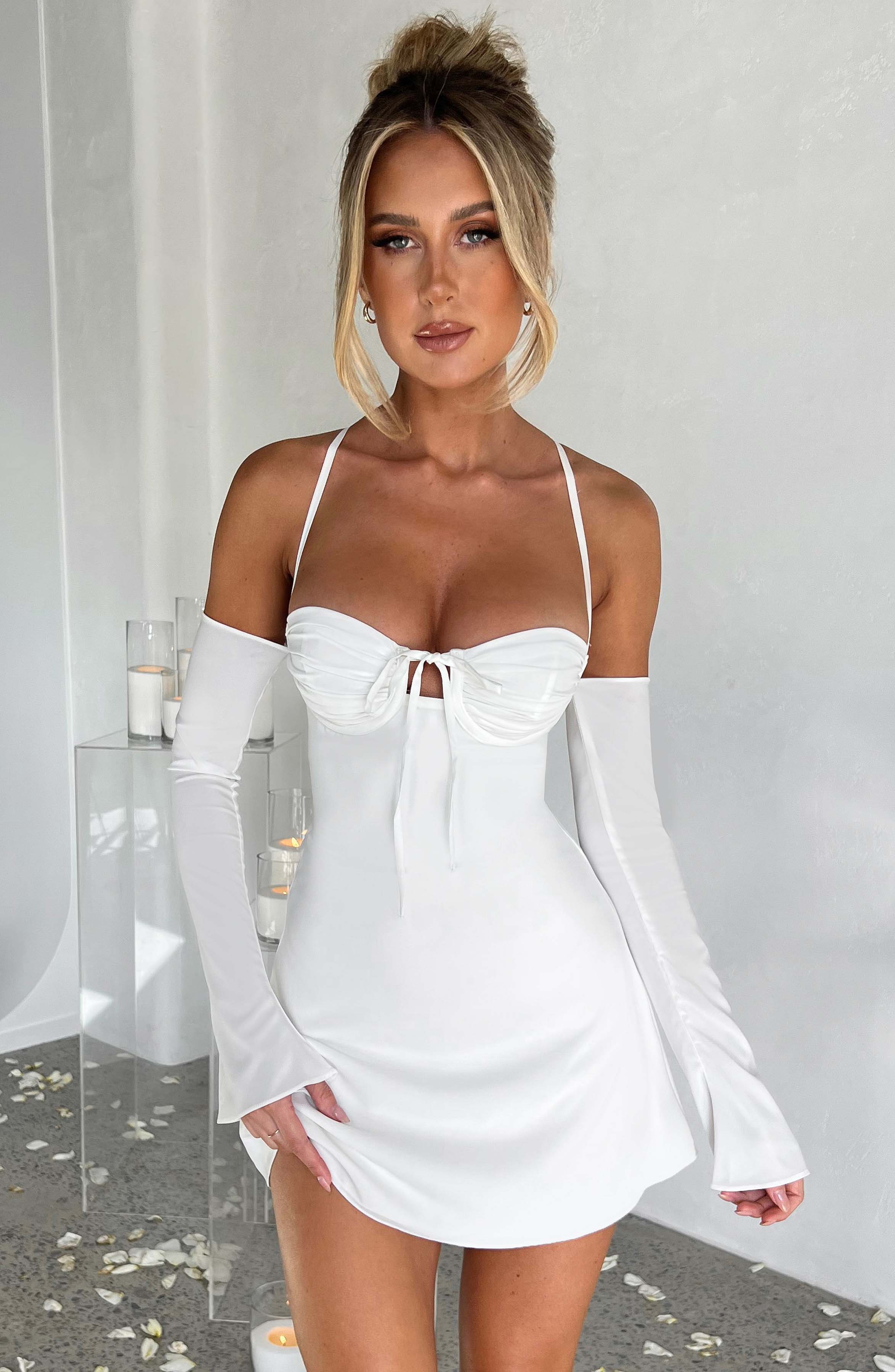Fiona Mini Dress - Ivory - Napalia