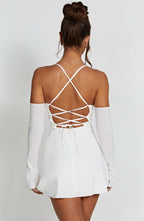 Fiona Mini Dress - Ivory - Napalia