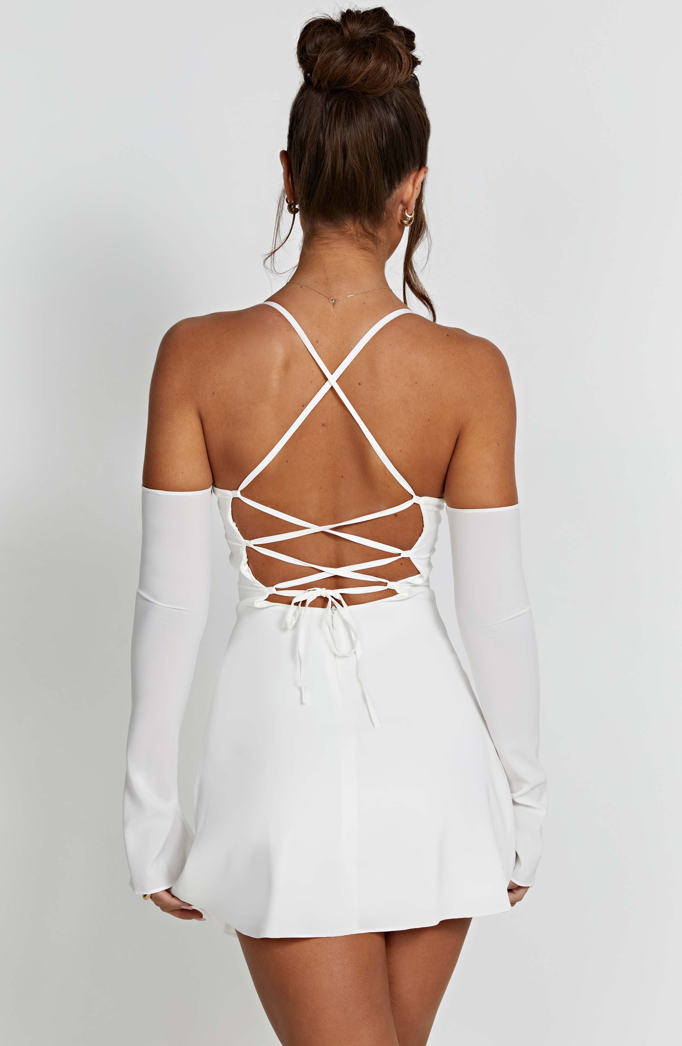 Fiona Mini Dress - Ivory - Napalia
