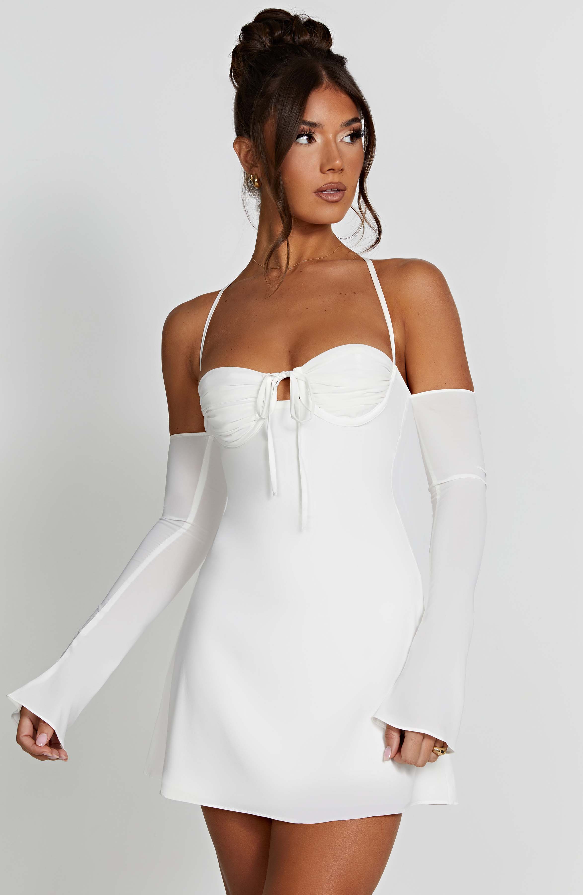 Fiona Mini Dress - Ivory - Napalia