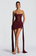 Fiorella Mini Dress - Cherry Lacquer - Napalia