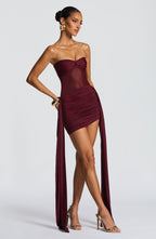 Fiorella Mini Dress - Cherry Lacquer - Napalia